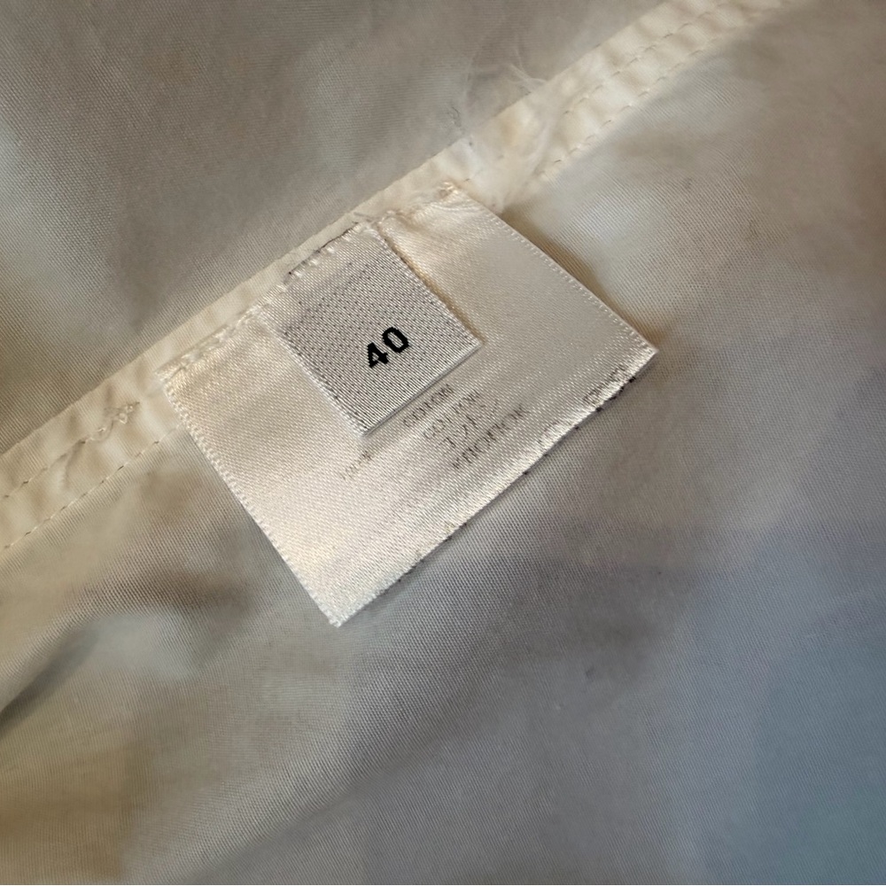 Givenchy White Button Down Shirt with Ruffle Sleeves - Picture 9 of 12